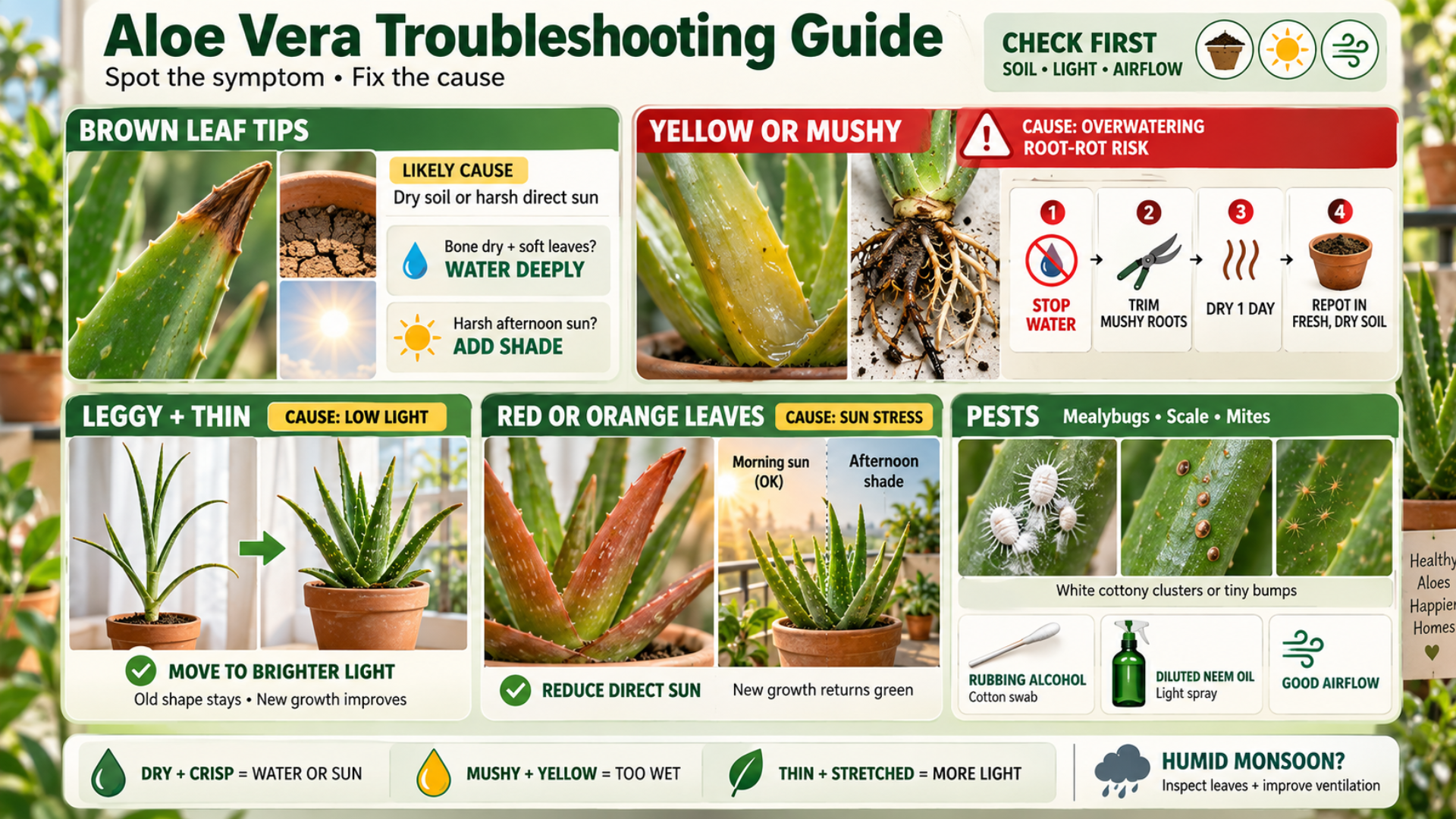 Troubleshooting: Common Aloe Vera Problems
